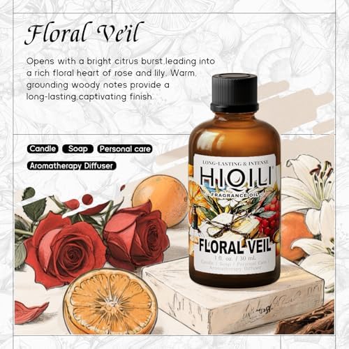 HIQILI Floral Veil Fragrance Oil for Candle, Soap & Diffuser - Image 2