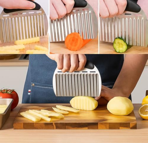 Electric Potato Peeler Automatic Apple Peeler, Smart Vegetable Fruit Peeler, Electric Peeler Machine [1 Adapter 2 Extra Blades] with Potato Cutter (Black-A)