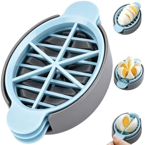 3 in 1 Egg Slicer for Hard Boiled Eggs, Multi Functional Egg Cutter with Replaceable Cutting Blades, Egg Wedger Slicer Dicer for Egg Strawberry Mushroom Soft Fruit, Gadget Tool by FATUXZ