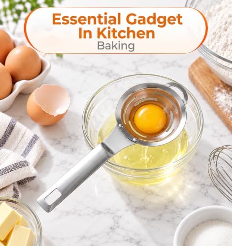 Yolk Separator, 1PCS Egg Separators for Yolk, Stainless Steel 6‑hole - Image 4