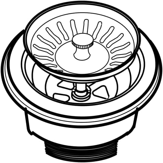 190-9180 - 3-1/2 inch Stainless Steel Kitchen Sink Basket Strainer, Durable Food Catcher Stopper for Metal Kitchen Sink, Ideal for Filtering Waste and Preventing Clogs