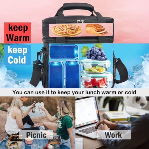 Tactical Lunch Box for Men/Women, 16L Expandable Insulated Lunch Bag