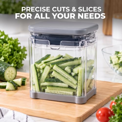 French Fry Cutter, 4-in-1 Stainless Steel Blade Potato Slicer & Dicer, French Fries Cutter, Vegetable Chopper, Onion Cutter, Manual Chopper - Image 6