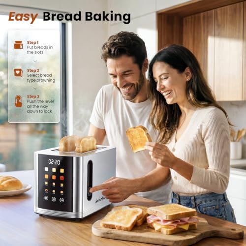 2 Slice Smart Toaster Touch Screen & Smoothie Blender Grinder Combo - Image 3