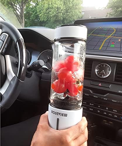Portable Smoothie Blender ROSEVIEW Glass Cordless Mini Shakes Cup blend for smoothies USB rechargeable juicer 2 battery Handheld Personal travel Jet mixer - Image 4