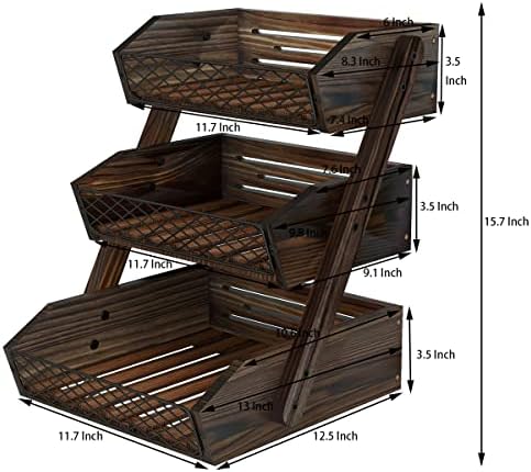 Fruit Basket for Kitchen Counter Organizer,Fruit Bowl Stand Storage