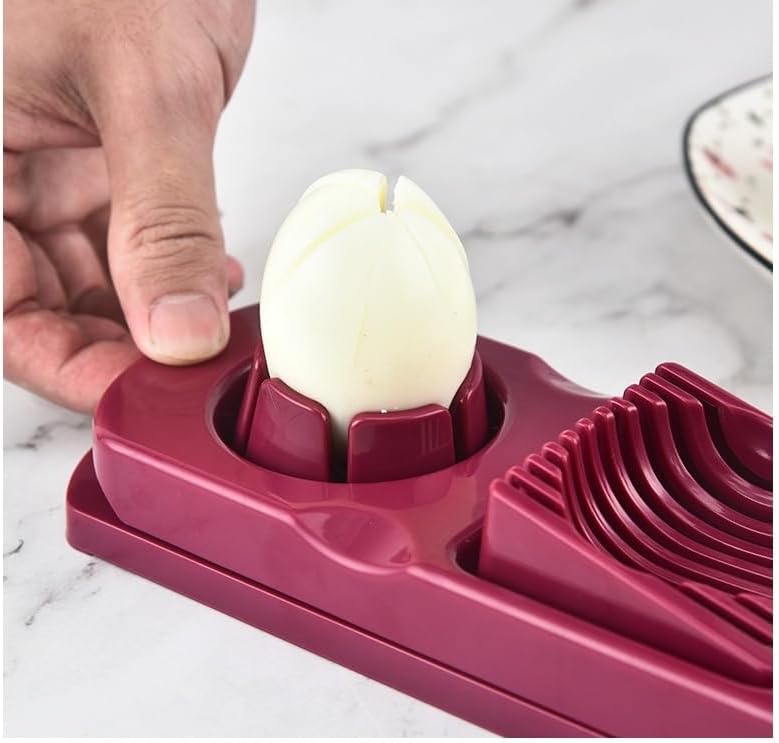 Classic Egg Slicer with Stainless Steel Wire Uniform Slicing 2 Slice Modes Boiled Egg Peeler For Boiled Eggs Strawberries Mushrooms Home Kitchen Cooking Tool Compact - Image 4