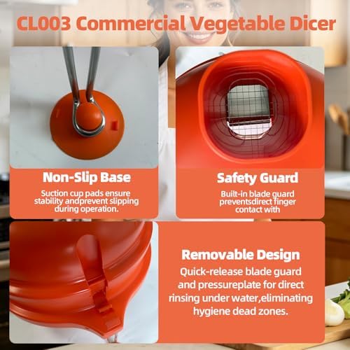 Commercial Vegetable Dicer, 1/4" x 1/4" Manual Tabletop Cuber - Image 5