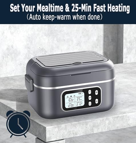 27000mAh Cordless Electric Heated Lunch Box for Adults 2 x 6.3 cups