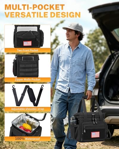 Tactical Lunch Box for Men - Large Lunch Bag Double Deck