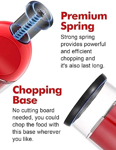 GDL Food Chopper, Manual Slap Vegetable Chopper Onion Dicer, Garlic Mincer - Image 4