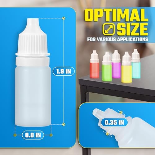 Tesorrio 50 Pcs Small Plastic Dropper Bottles with Caps, 5 ml Travel Size - Image 2