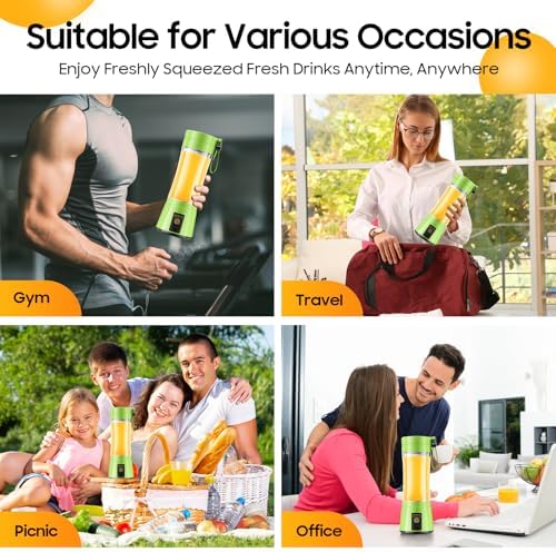 Personal Size Portable Blender Make Smoothies - 12oz Mini Blender Juice Cup - Image 4