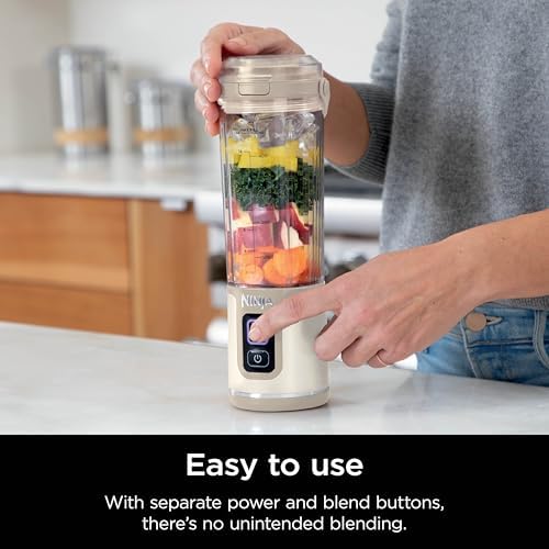 Ninja Blast Portable Blender, Cordless,18oz Vessel, Sand, BC151CS