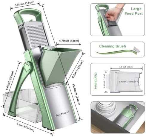 SupMaKin Safe Mandoline Slicer Plus for Kitchen Adjustable Vegetable Slicer - Image 4