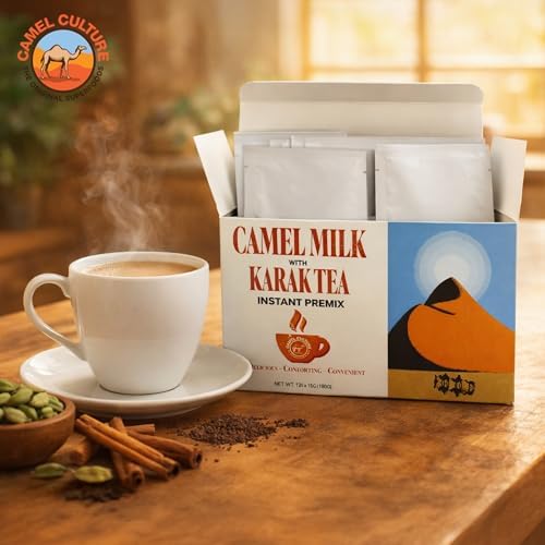 Camel Culture Instant Karak Tea Premix -12 Single Serve Instant Tea Sachets - Image 7