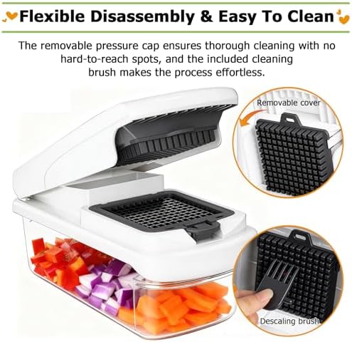 15 in 1 Vegetable Chopper with Container and Stainless Steel Blades - Image 5