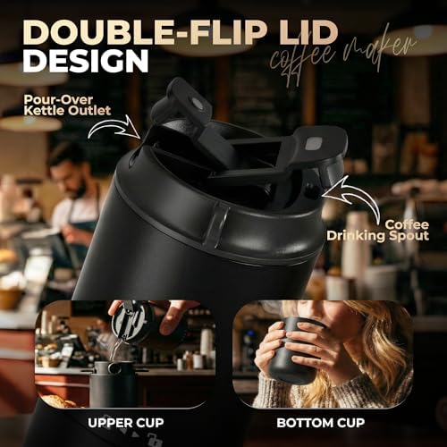 Rechargeable Electric Grinder, Portable Brew Pour Over Coffee Maker