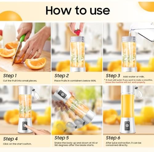 2026 Newly Upgraded Portable Smoothie Blender - Personal Travel Blender - Image 5