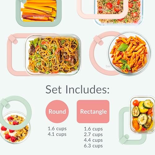 Signature Glass Food Storage Containers with Lids, 12 Piece Set