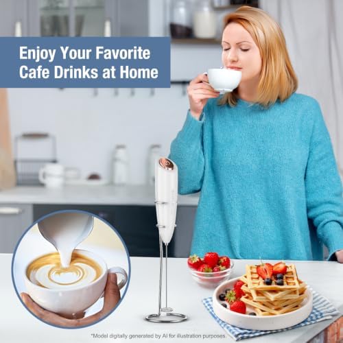 SIMPLETASTE Milk Frother Handheld Electric Foam Maker Battery Operated - Image 3