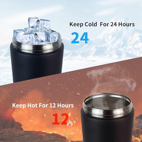 TOOFEEL Stainless Steel Shaker Bottle - 20 oz Double Walled Insulated Shaker Cup, Keeps Cold/Hot, For Protein Mixes & Gym Workout - Image 3