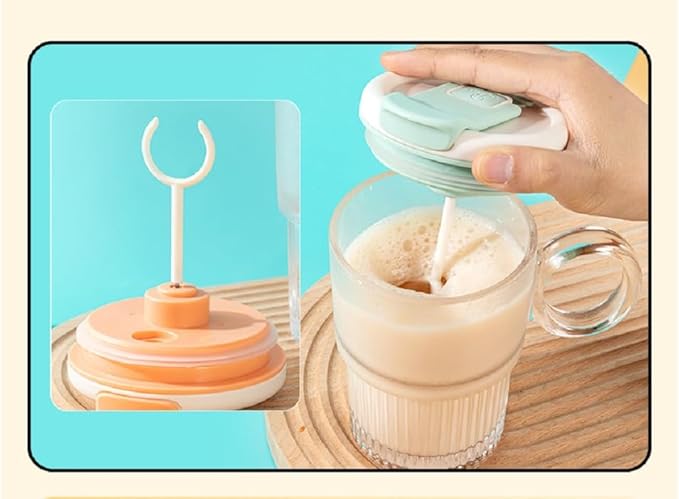 Stirring Mug Cup, Electric High Speed Mixing Cup,Waterproof Glass Self Stirring Travel Coffee Cup with Straw,Protein Shakes,Mixing Coffee Mug Stirring (Cyan)