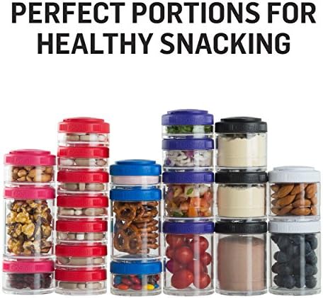 BlenderBottle GoStak, 150cc, 2-Pack | Twist n' Lock | Storage Jars | Black - Image 6