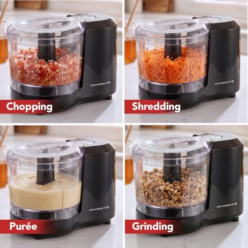 OVENTE 1.5-Cup Electric Food Chopper and Processor, 100W, Black PF1515B - Image 7