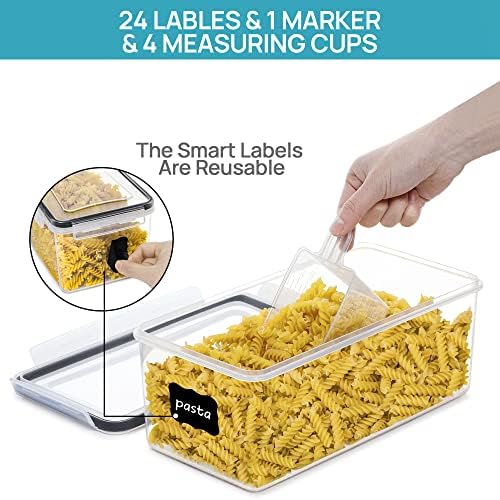 Pasta Storage Containers, 8 Pack, 3.2L Airtight Canisters