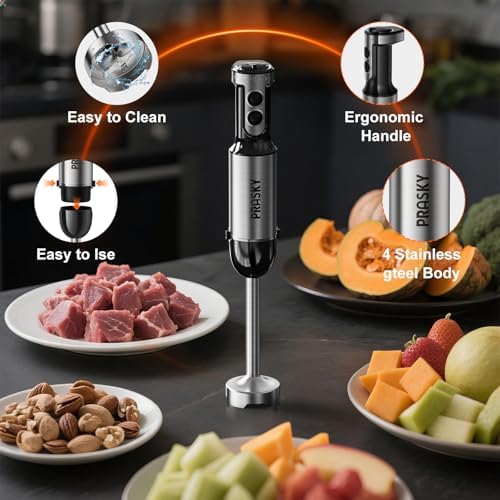 Immersion Blender Handheld 1200W, 20-speeds, 5-in-1 Handheld Mixer - Image 3