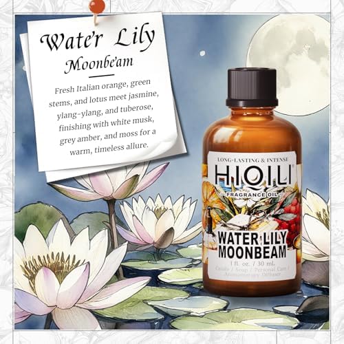 HIQILI Water Lily Moonbeam Fragrance Oil for Diffuser, Candle & Soap Making - Image 2