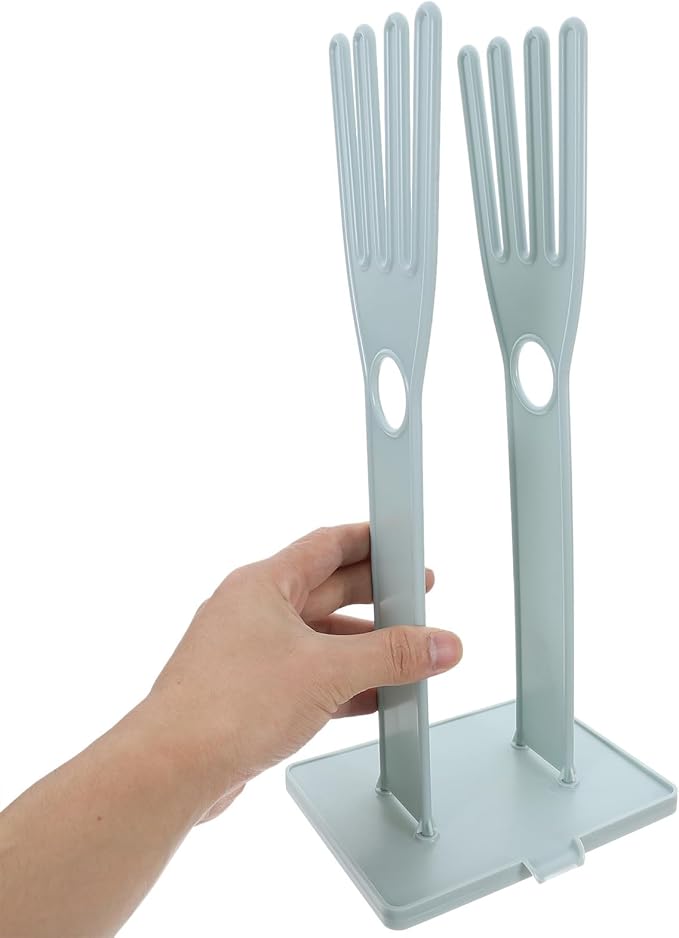 Hemobllo 2-Pack Kitchen Glove Drying Rack with Detachable Design Countertop Organizer for Gloves Dishcloths and Mitten Storage Space-Saving Plastic Stand for Sink Area
