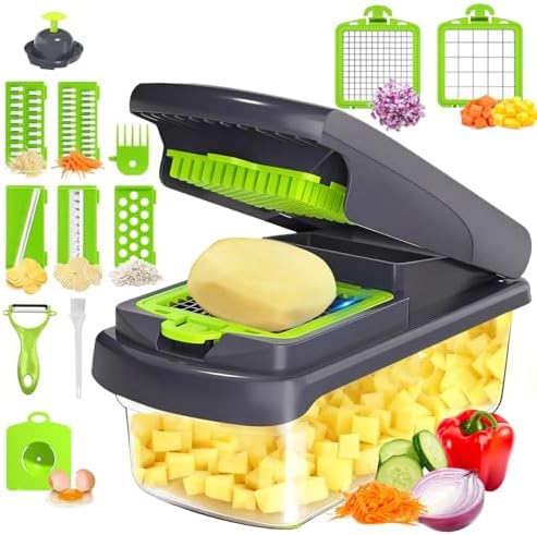 15 in 1 Vegetable Chopper with Container and Stainless Steel Blades by Unknown