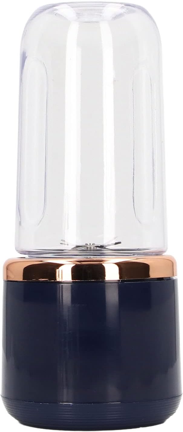 Portable Blender, 300ML, 6 Blades, 22000RPM 1200MAH, Food Grade PCTG, USB Charging, Travel Blender Fruit, Vegetables, Coffee (Blue, 6 Blades, Lid)