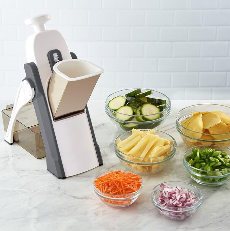 Saker Adjustable Safe Vegetable Slicer,Safe 5-in-1 Mandoline Slicer, Adjustable Vegetable Chopper & Fruit Slicer for Fast Meal Prep, 0.1-8mm Thickness (green) - Image 6