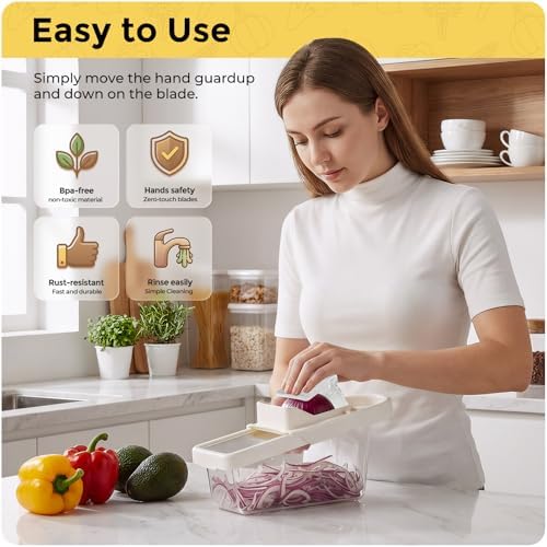 Mandoline Slicer For Kitchen With Container,Mandoline Food Slicer - Image 2