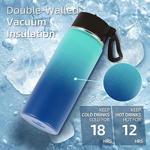 18oz Insulated Water Bottle for Kids with Straw, Assorted, 4-Pack