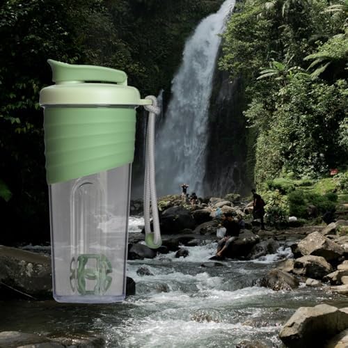 Shaker Bottle for Protein Mixes，24 oz，Protein Shaker Bottles with Whisk Ball, Mixer Bottle, Protein Bottle,Portable Pre Workout Whey Protein Drink Shaker Cup，Forest Green - Image 6