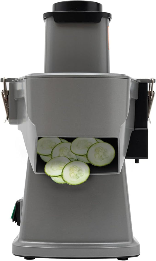 4 in 1 Commercial Vegetable Chopper, 200W Multifunctional Automatic Dicer Slicer Shredder Strip Cutter, Food Chopper Electric with Thickness Adjustable Multi Blades for Veggies & Fruits