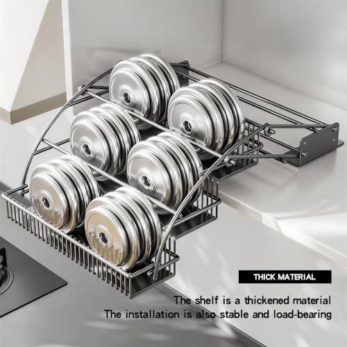 3-Tier Pull Down Spice Rack Organizer Expandable Pull-Out for Upper Cabinet