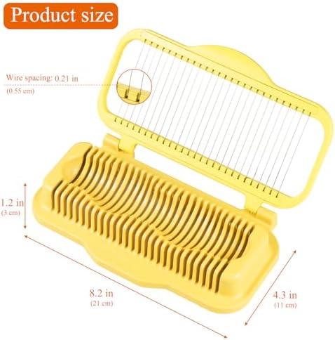 Larger Banana Slicer Egg Slicer for Hard Boiled Eggs, Stainless Steel & Aluminium Wires Strawberry slicer Multipurpose Heavy Duty Dishwasher Safe Banana Cutter slicer - Image 5