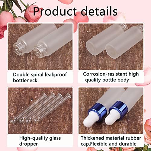Kesell 50 Pack 5ml Frosted Glass Dropper Bottles for Essential Oils - Image 5