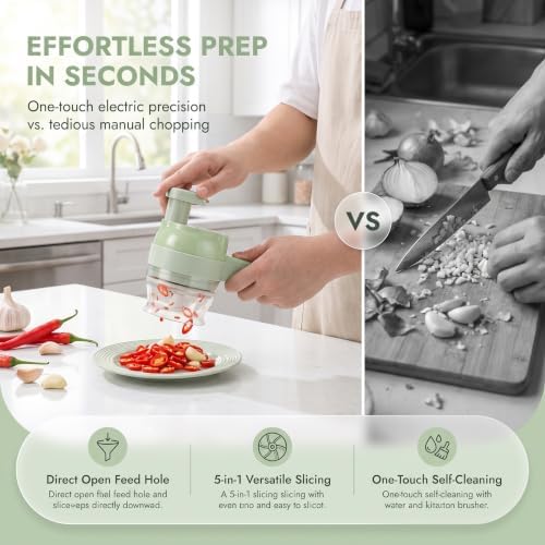 5 in 1 Multiblade Chopper for Vegetable, Multi-Function Food Processor - Image 6