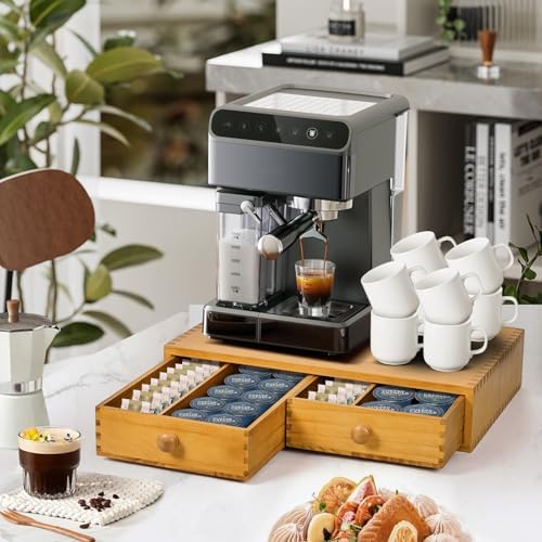 K Cup Storage Organizer, Wood Coffee Pod and Tea Bag Holder