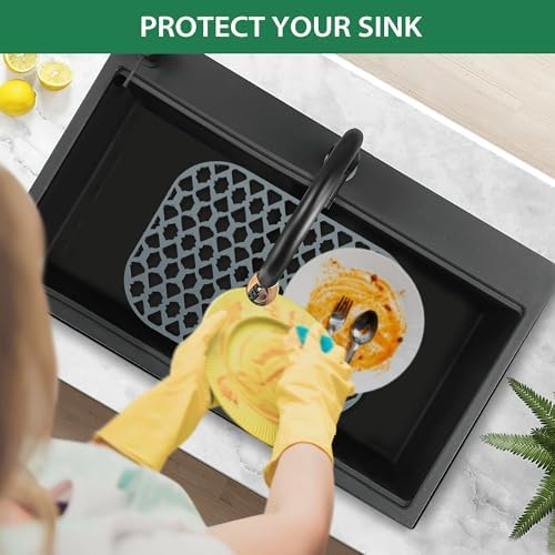 Silicone Sink Protector Mats for Multi-Size Kitchen Sink (16.8"x12.6")