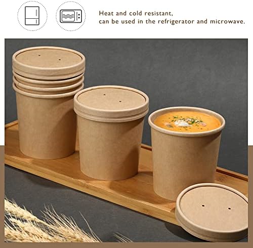 Wuadua Soup Containers with Lids Paper Ice Cream Containers 16oz 25 Pack - Image 4