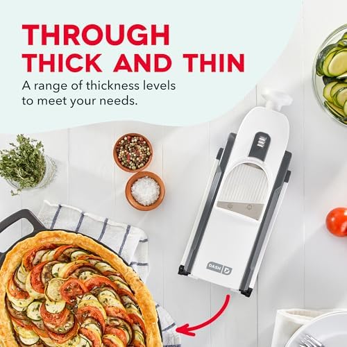 Safe Slice® Mandoline - Compact, Foldable Food Slicer - Slice, Dice, Julienne & More - Perfect for Quick Food Prep - Recipe Guide Included - Cool Grey