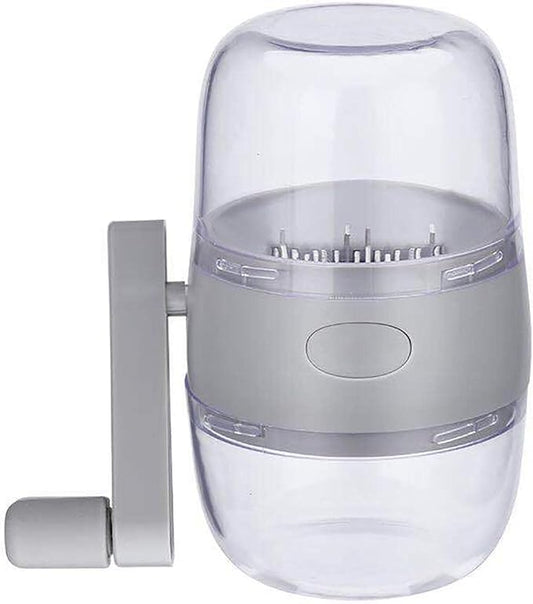Nut Chopper Manual Nut Grinder Hand Crank For All Nuts Walnut Pecans, Hand Held Food Shredder Cutter Mincer Food Shredder Tool for Vegetables Fruits Nuts(COLOR:Grey)
