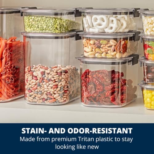 Brilliance BPA-Free Airtight Food Storage Containers with Lids Set of 20 with Scoops Perfect for Kitchen and Pantry Organization